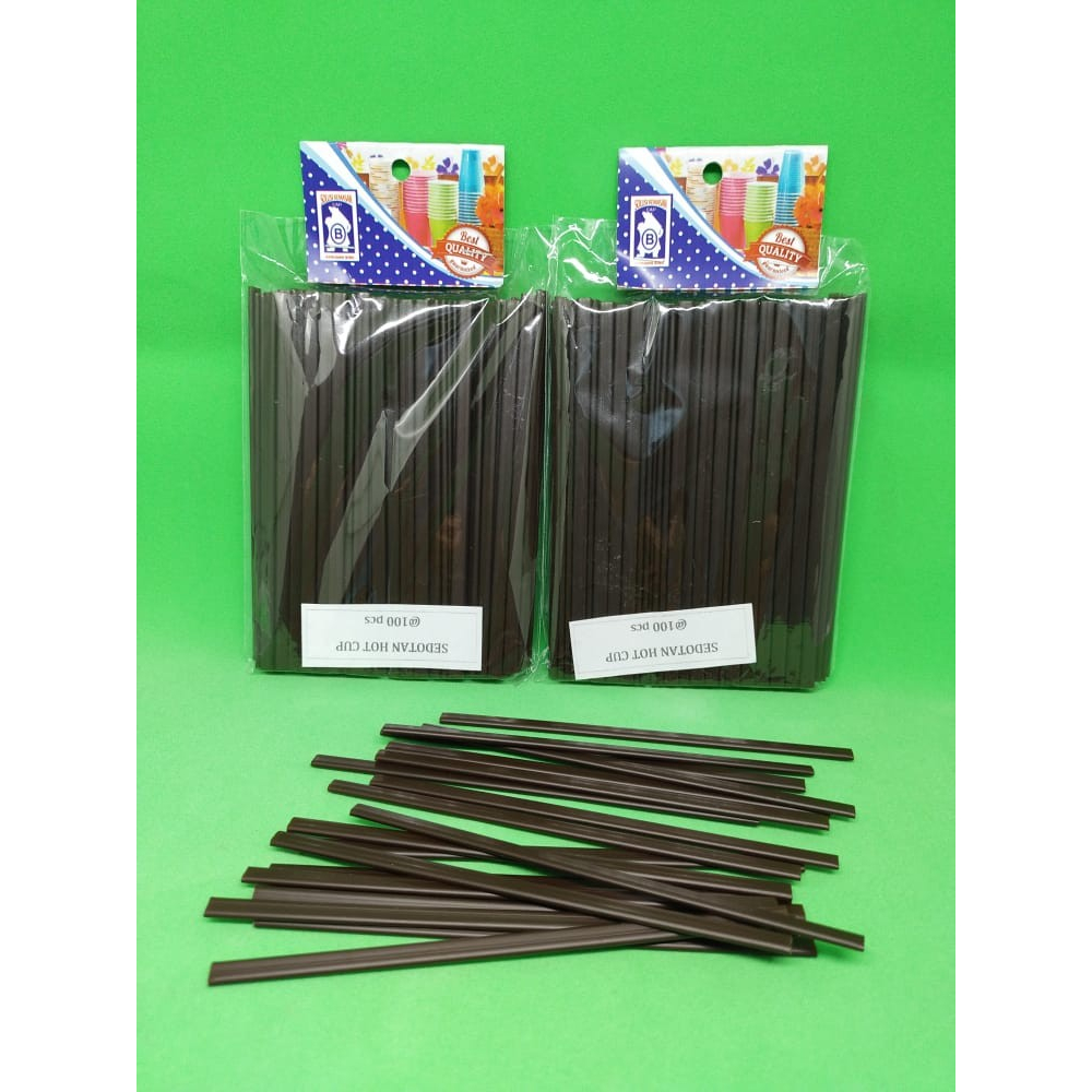 Sedotan Hot Cup  @100 Pcs, dan 50 Pcs