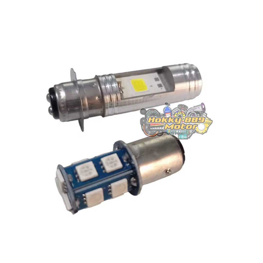 PAKET PROMO-Lampu Depan Motor+Lampu Stop Motor Universal Motor Bebek dan Matic | Paket 2pcs Arus AC/DC