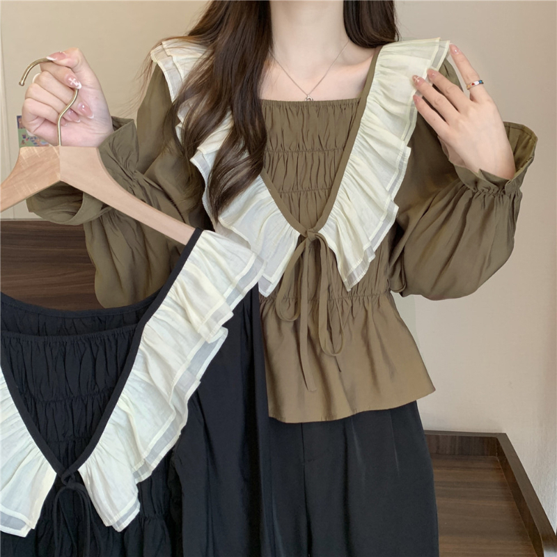 MOOGU ♡ Blouse korea temperamen atasan wanita fashion top