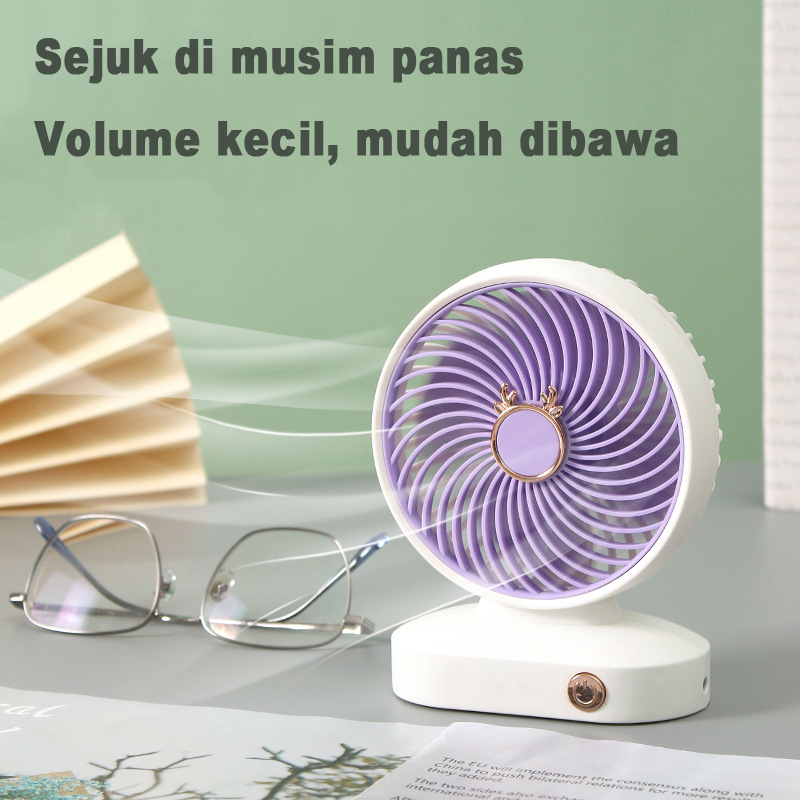 Goojodoq New kipas angin mini genggam /Kipas meja isi ulang USB / Kipas portable/mini fan