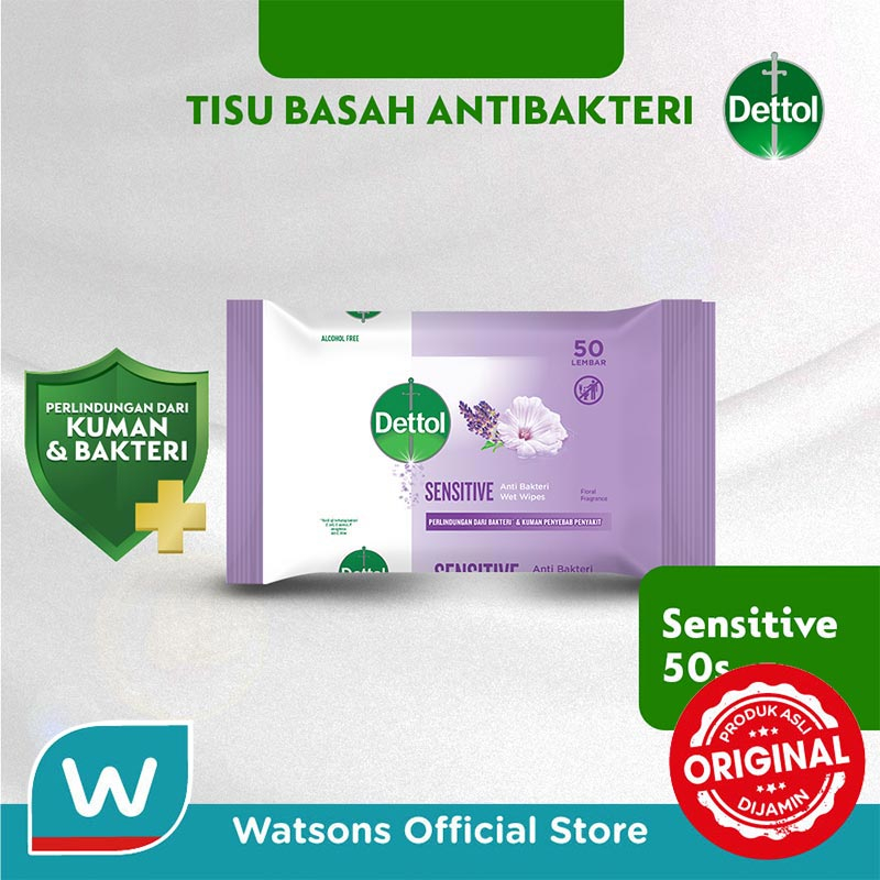 Dettol Antiseptic Wet Wipes Sensitive 50s