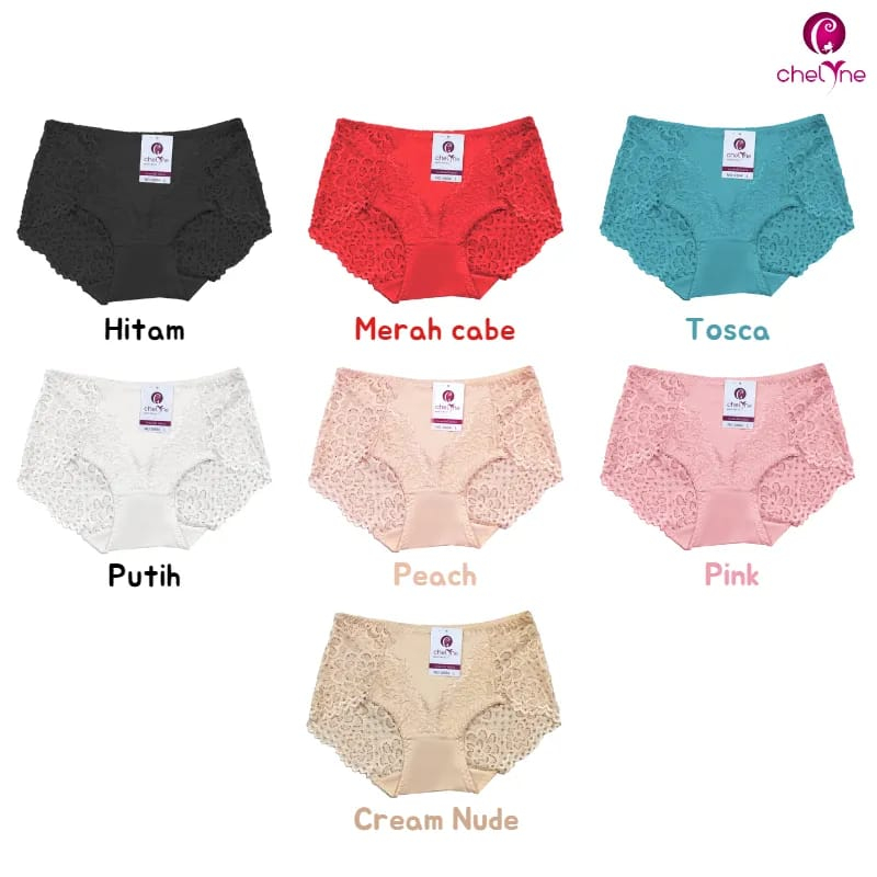 CD Wanita Chelyne (L - XL)  X804 Brukat Tebal Mix Katun