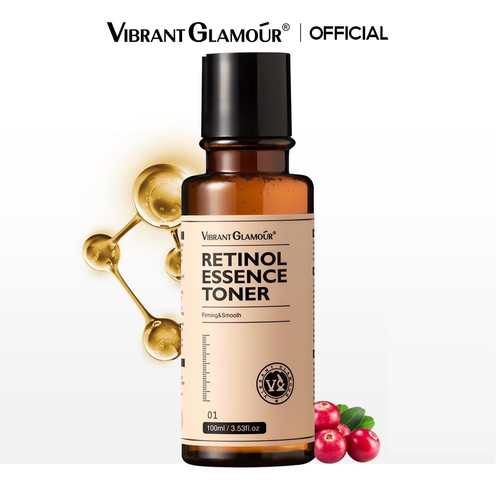 VIBRANT GLAMOUR Toner Retinol Ganda 100ml Mengencangkan Mengangkat Garis Halus Perawatan Kulit Tahan Lama