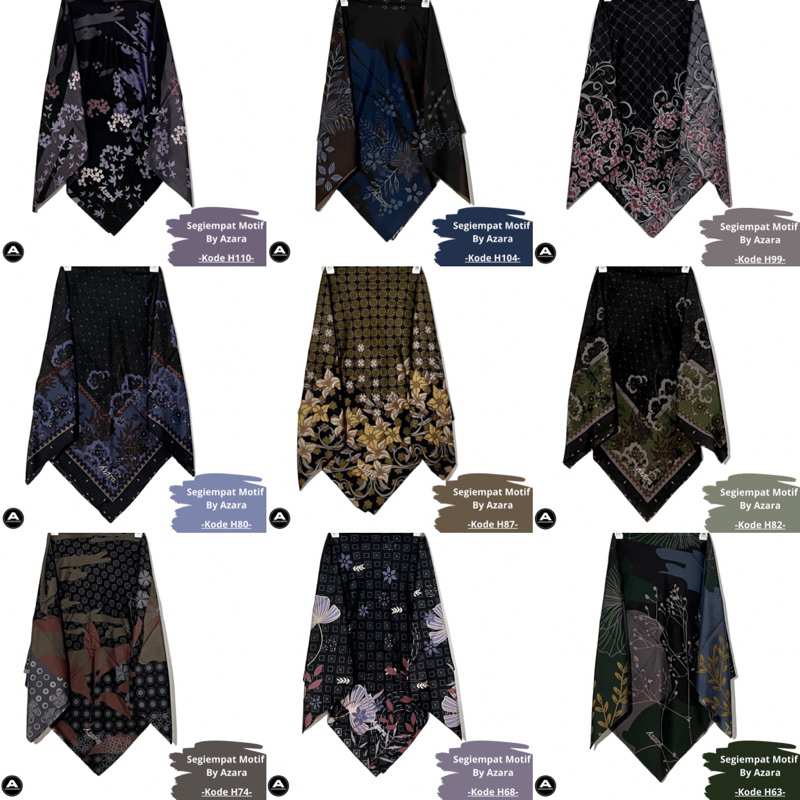 Hijab Segiempat Motif Azara Laser Cut PART 5