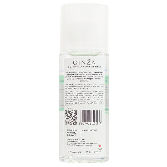 Ginza Face Toner BHA+Centella 105 ml