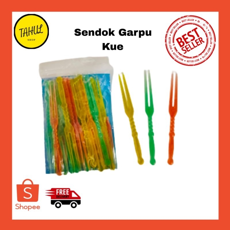 24 Pcs  Garpu Plastik Kue / Garpu buah / Garpu Puding / Garpu Plastik kecil / Garpu Plastik royal