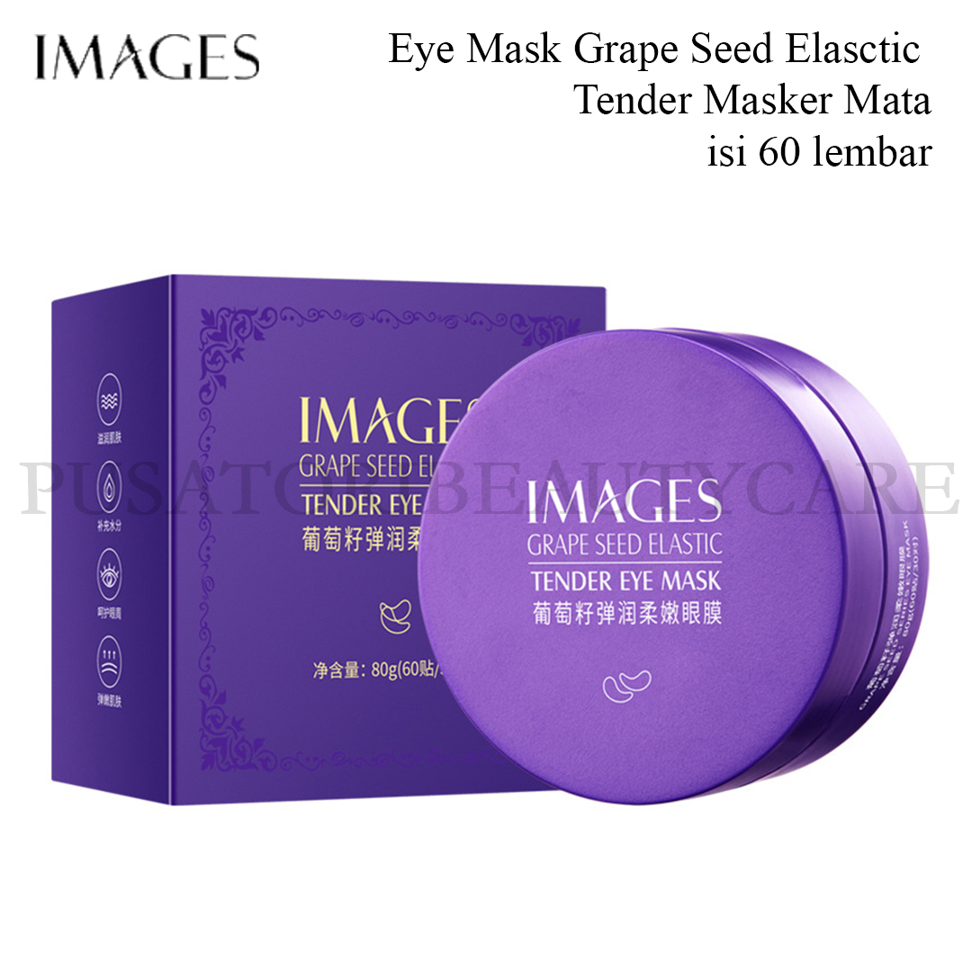 IMAGES  Eye Mask Grape Seed Elasctic Tender Masker Mata isi 60 lembar