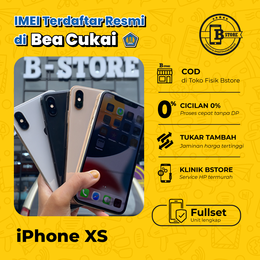 iPhone XS 64GB - Fullset - Apple - 64 GB - IMEI TERDAFTAR BEACUKAI