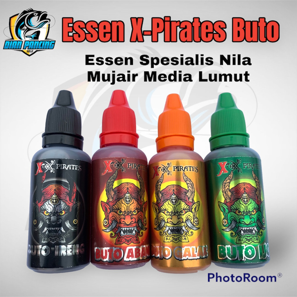ESSEN X-PIRATES BUTO IJO ABANG GALAK IRENG 30ML | Umpan Pancing Ikan Nila Mujaer Ampuh Original
