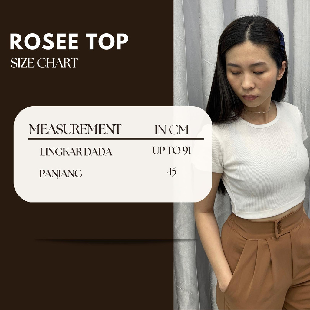 ROSEE TOP by PEACHY Crop Top Rib Allsize