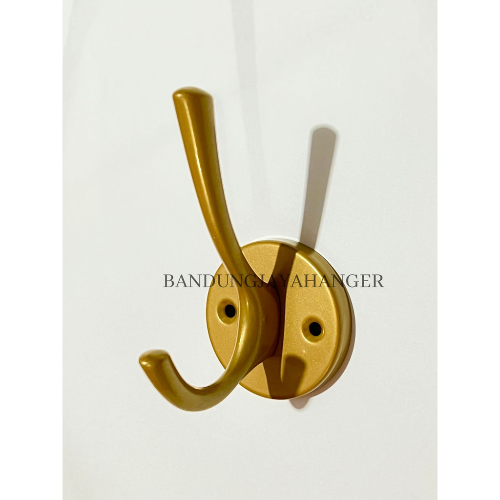 Kapstok Plat Bulat Gantungan Baju Dinding 1 Kait /Silver dan Gold