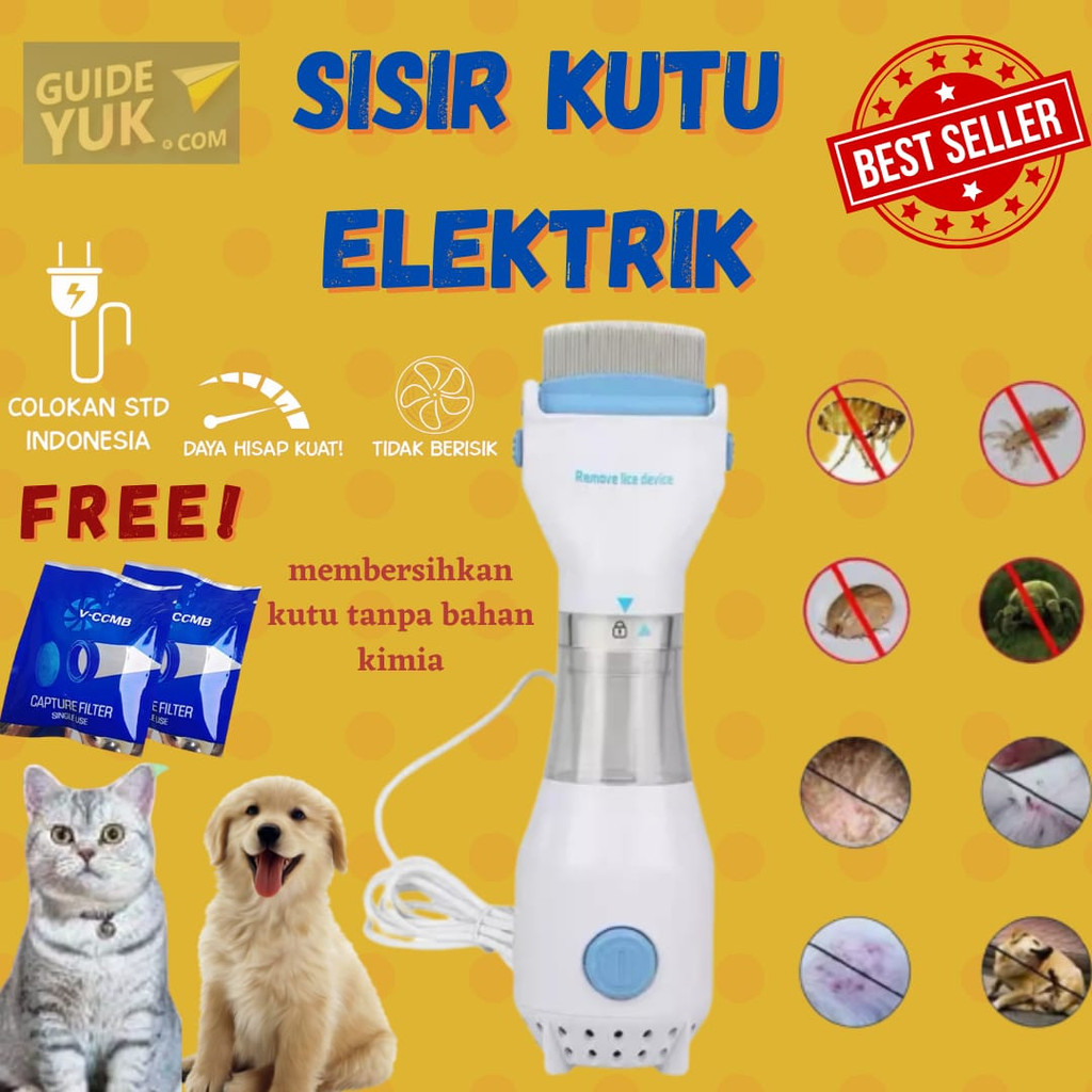 Sisir Kutu Rambut Elektrik V-comb Vacum Vacuum Terbaru