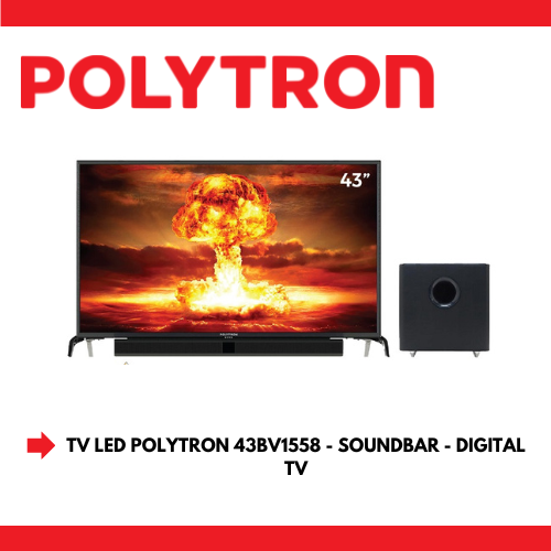 TV POLYTRON 43 INCH | 43BV1558 | DIGITAL | FREE SOUND BAR - FREE ONGKIR SERANG KOTA