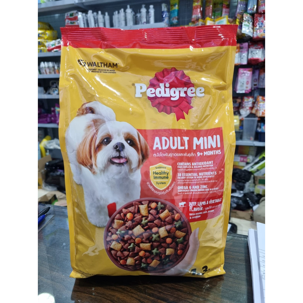 Pedigree Small Breed Adult Beef Lamb 1.3KG / Makanan Anjing Ras Kecil Murah Mini Dog Food