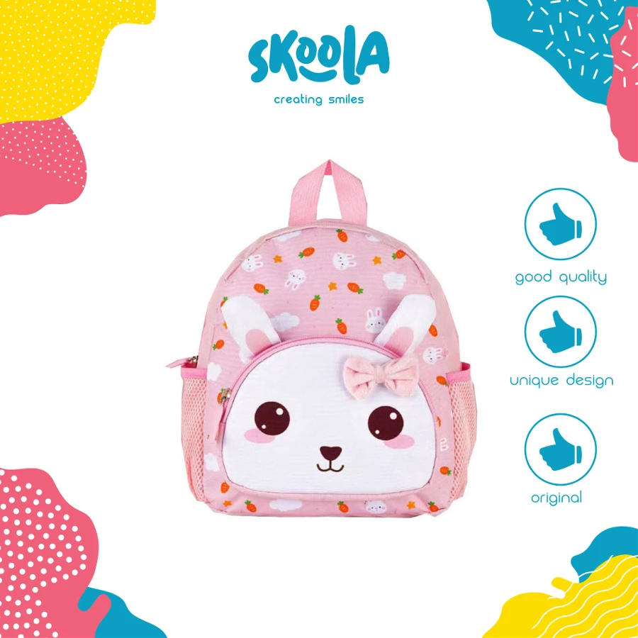 Skoola Tas Sekolah Anak Perempuan PAUD Ransel Unicorn Rabbit Kelinci - Roku