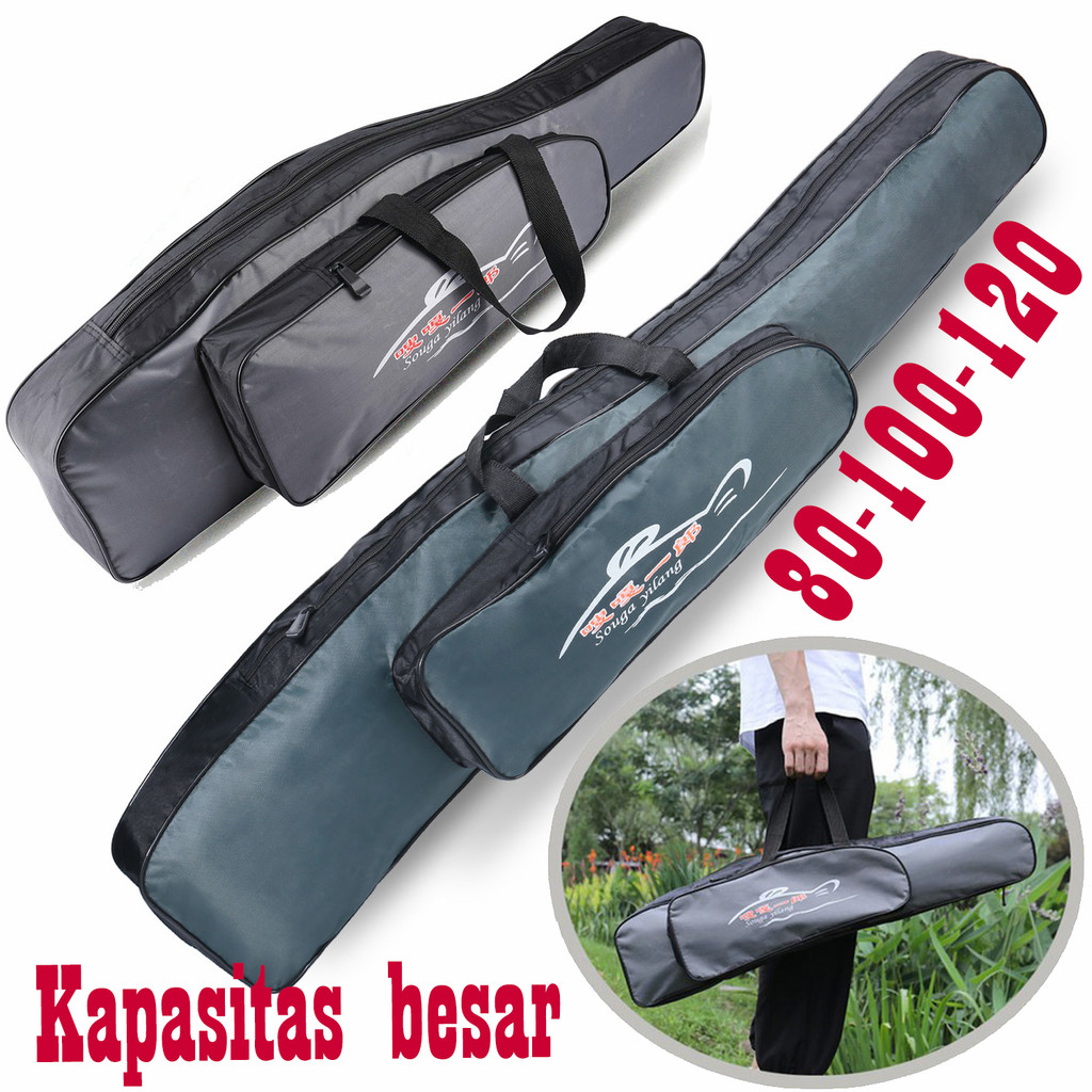 80CM 100CM 120CM Element Fishing Tas Joran Pancing Rod Tas kulit lembut Case Anti Air Ukuran tas pan