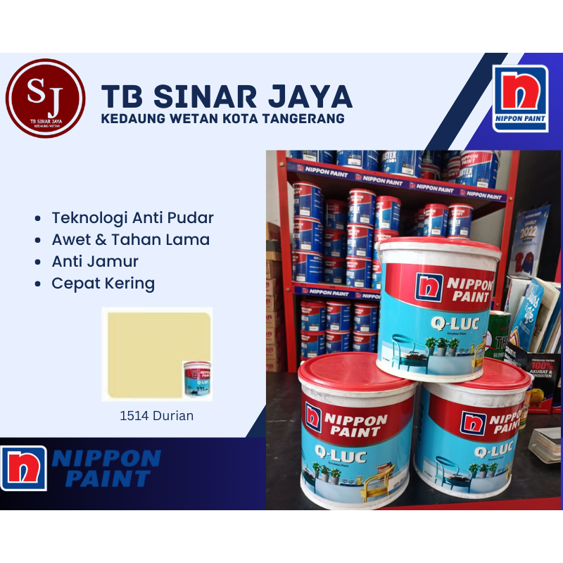 Cat Tembok Interior Qluc Cat Tembok Warna Nippon Paint Galon 5kg 5 Liter -  1514 Durian