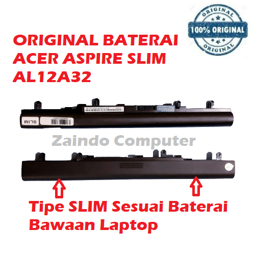 ORIGINAL BATERAI ACER ASPIRE SLIM AL12A32 V5-431 V5-431G V5-431P V5-431PG V5-471 V5-471G V5-471P V5-471PG