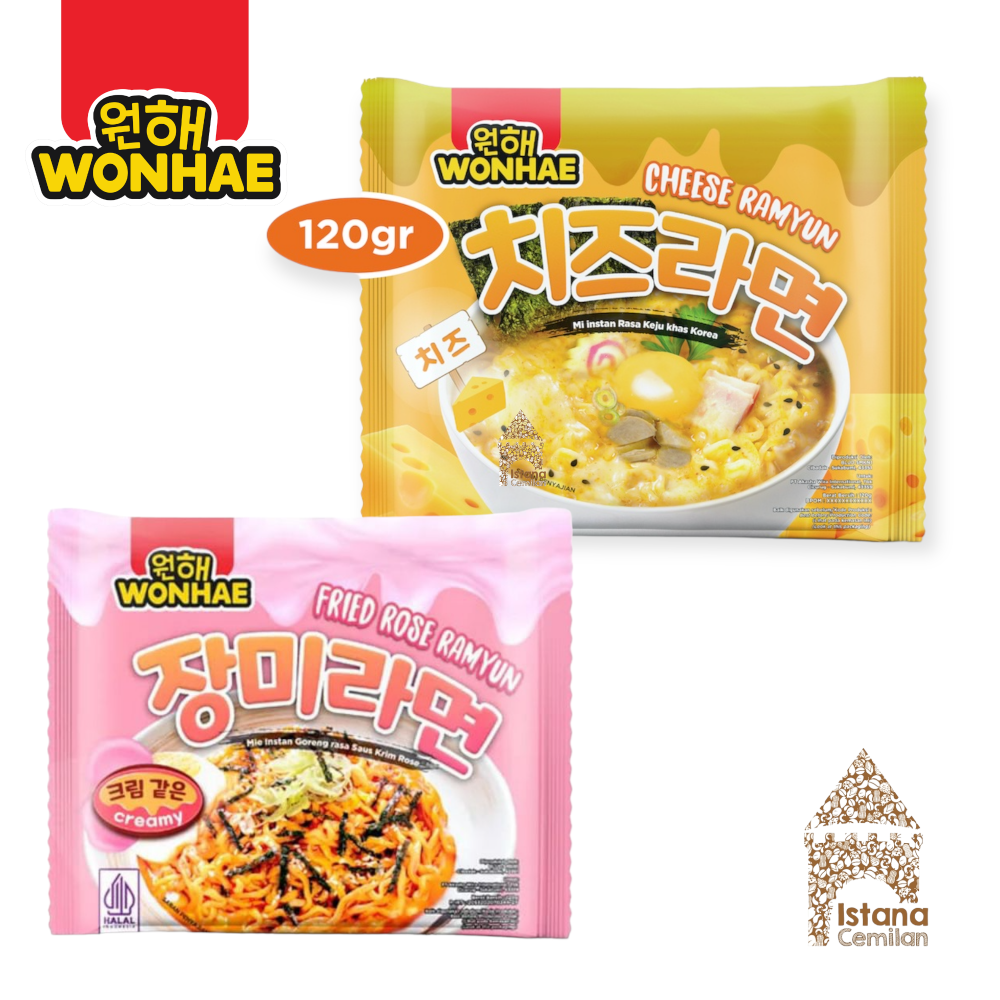 Wonhae Cheese / Fried Rose Ramyun Ramen Korea Mie Instan HALAL 120 Gram