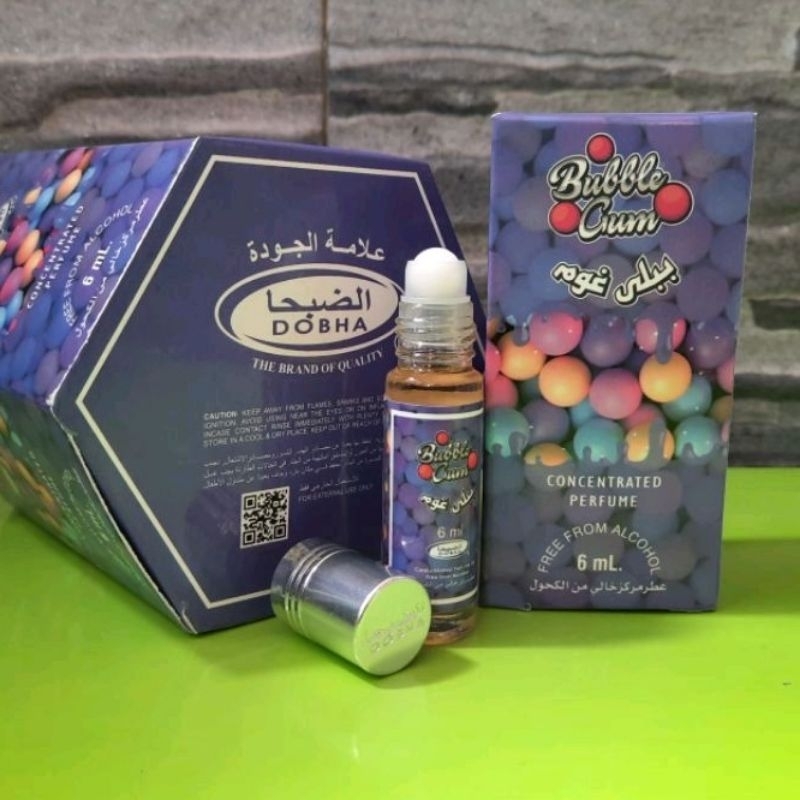 Parfum Dobha 6ml Aroma Bubble Gum 100% Non Alkohol