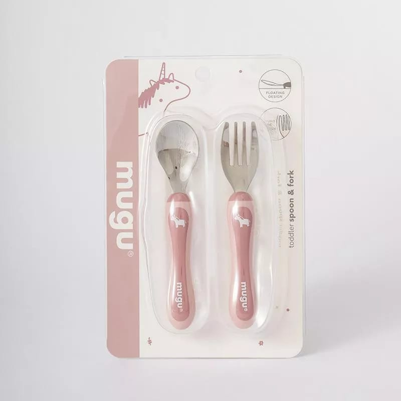 Mugu Toddler Spoon&amp;Fork MGTA2401 - Sendok &amp; Garpu Anak
