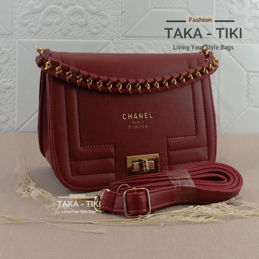 New Tas Selempang Slingbags CCNLL Wanita Terbaru Tali Rantai Anyam Simpel Elegant Premium Quality