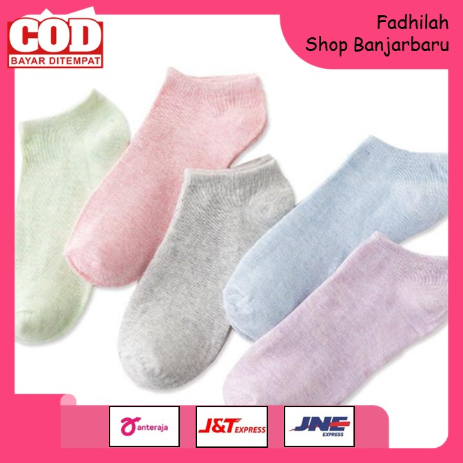 KAOS KAKI CEWEK POLOS SEMATA KAKI / KAOS KAKI WANITA ANKLE CUTE / SOCKS / SHORT SOCKS / KAOS KAKI PENDEK WARNA CERAH | FADHILAH SHOP BJB