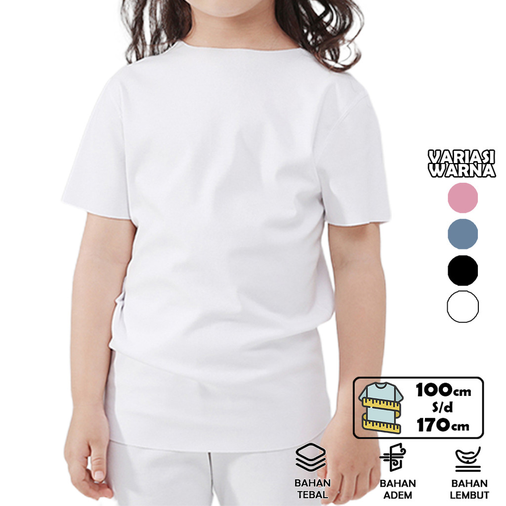 T shirt Anak / Kaos Polos Anak Lengan Pendek Cotton spandek / baju anak laki laki / pakaian anak