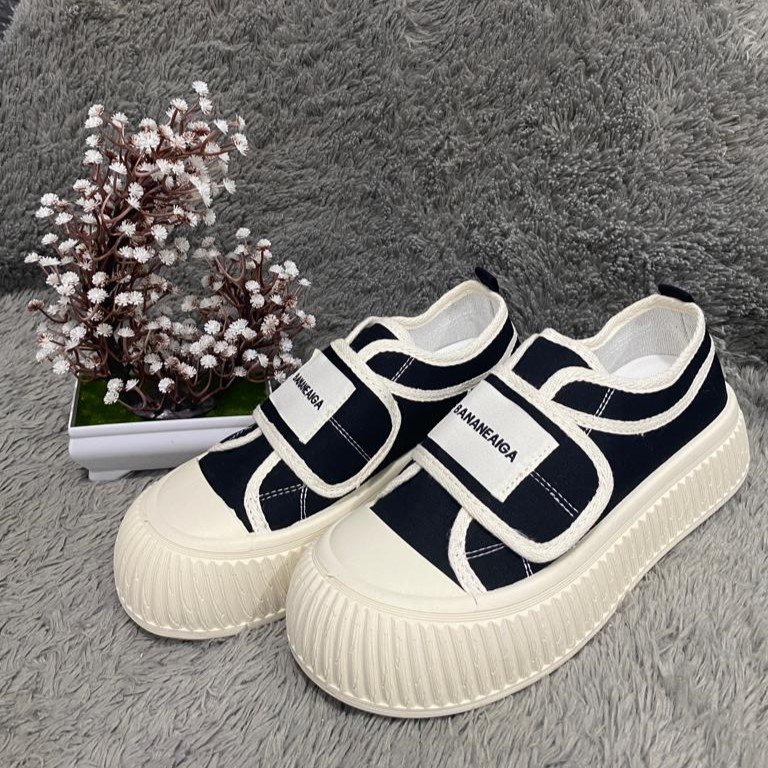 COD Sepatu Kanvas Tali Velcro Sepatu Wanita Import Premium SP 064