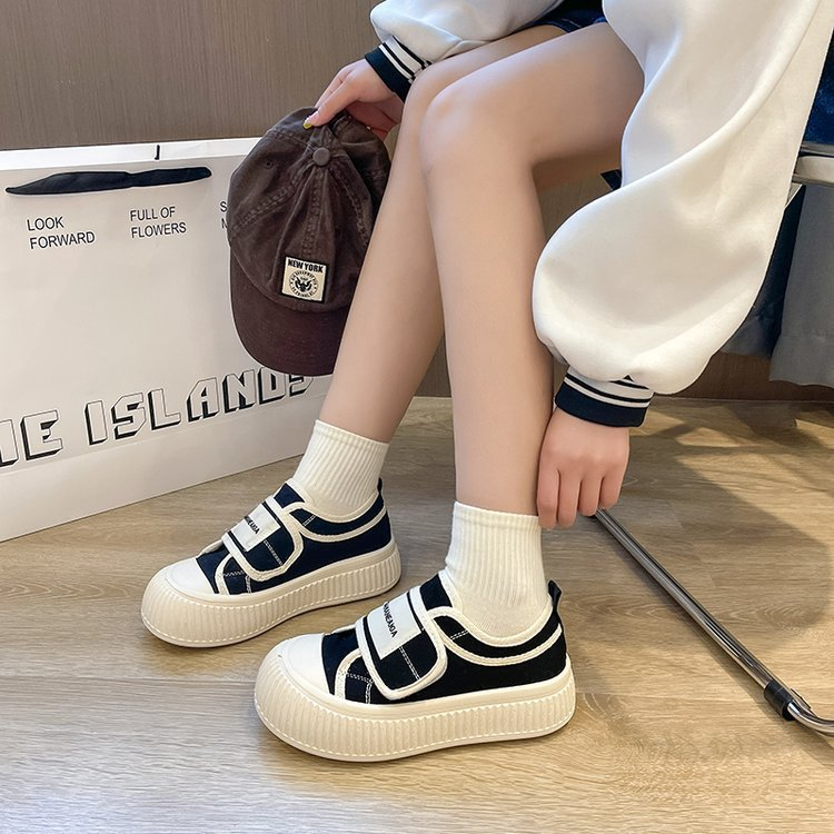 COD Sepatu Kanvas Tali Velcro Sepatu Wanita Import Premium SP 064