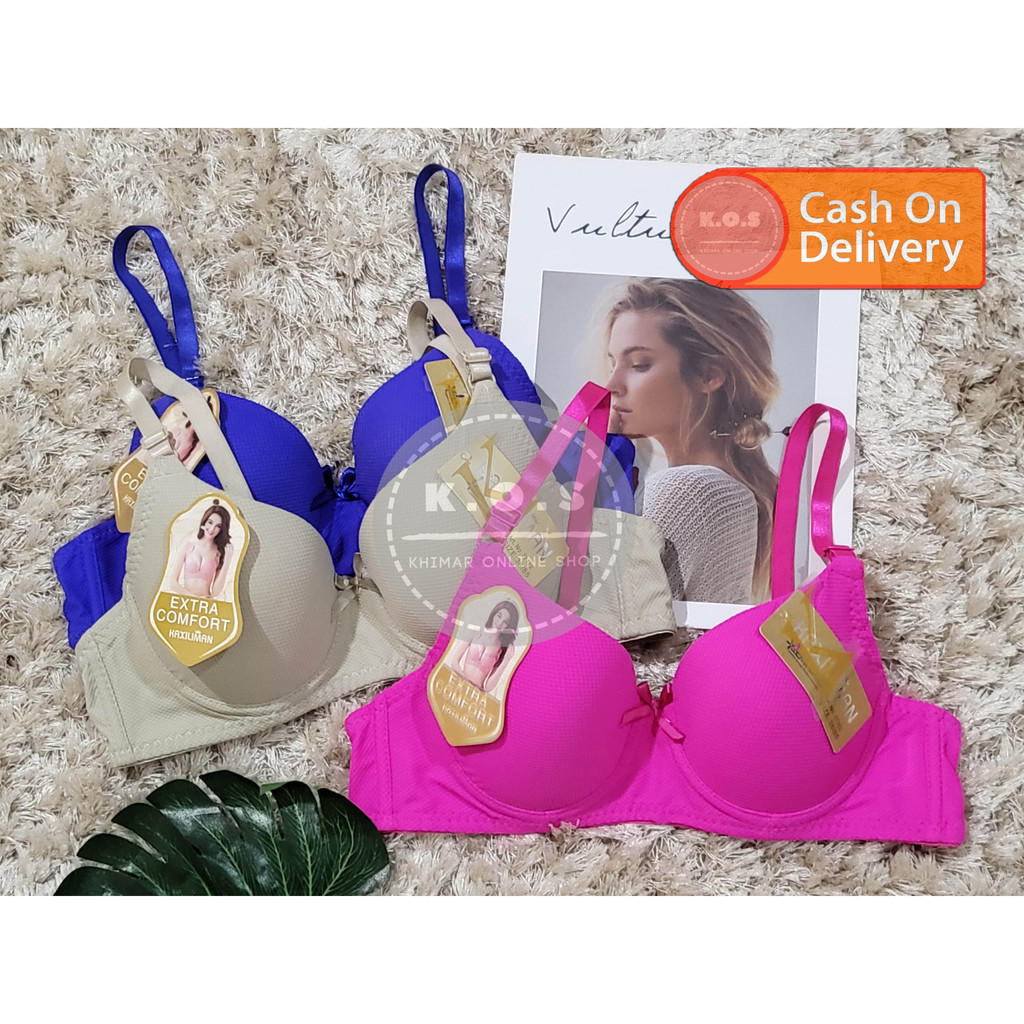 Bra Bh Kawat Berpori Busa Tipis Warna Cerah Size 34-40