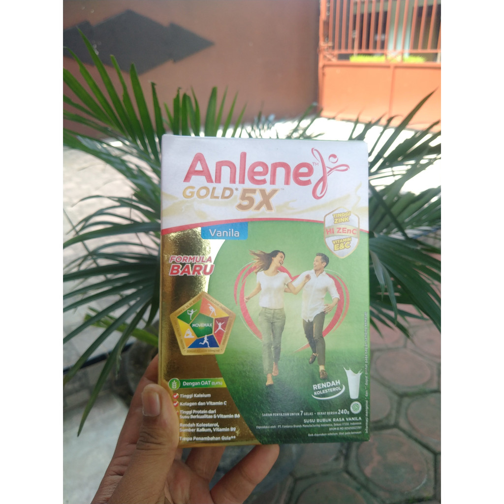 Anlene Gold Formula 5X 240g, Susu Kalsium Tulang Dan Otot