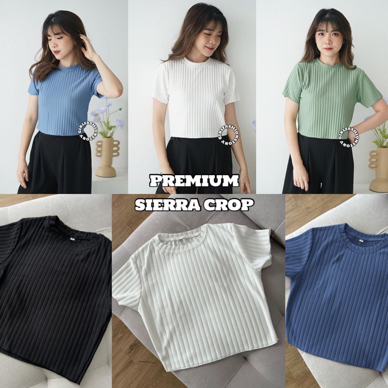 SIERA HORNET KNIT CROP / KAOS WANITA KNIT CROP / BASIC CROPTOP