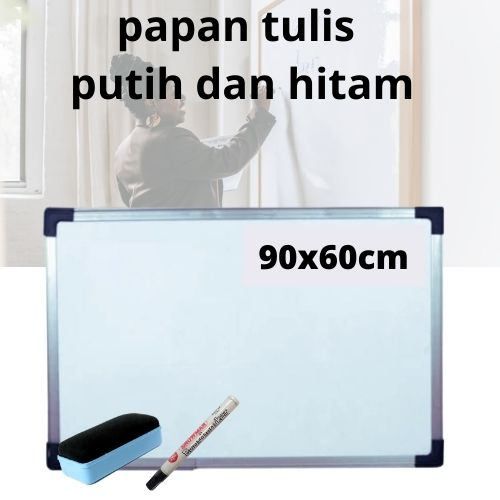 

Papan Tulis WhiteBoard 90 x 60 CM free penghapus + spidol ( COD )