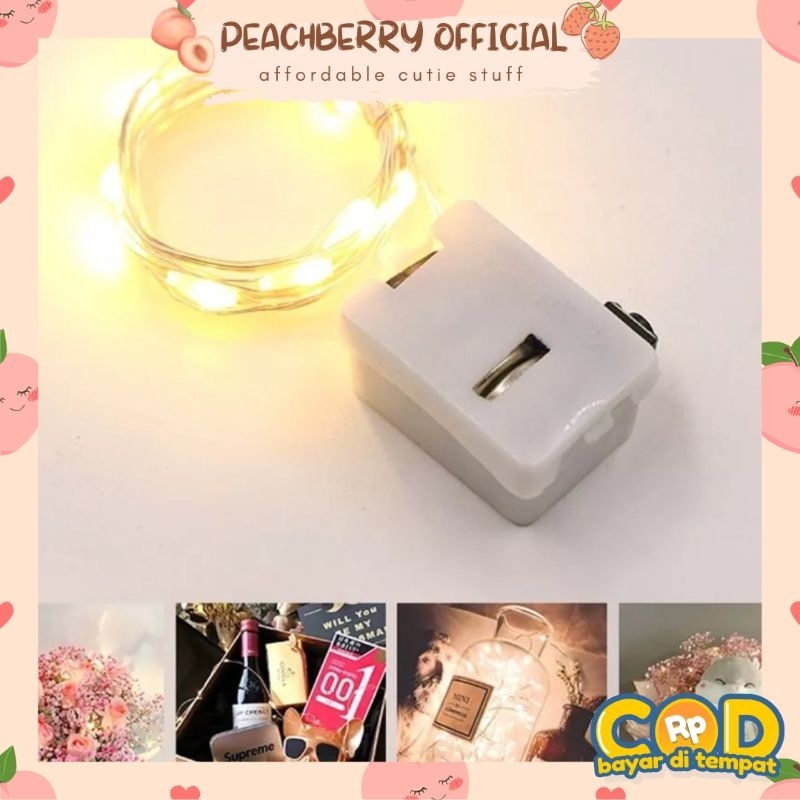 Lampu Tumblr Kawat Mini 1 Meter Lampu Hias Dekorasi Gift Box Bucket Bunga Balon Fairy Light Led Murah Import