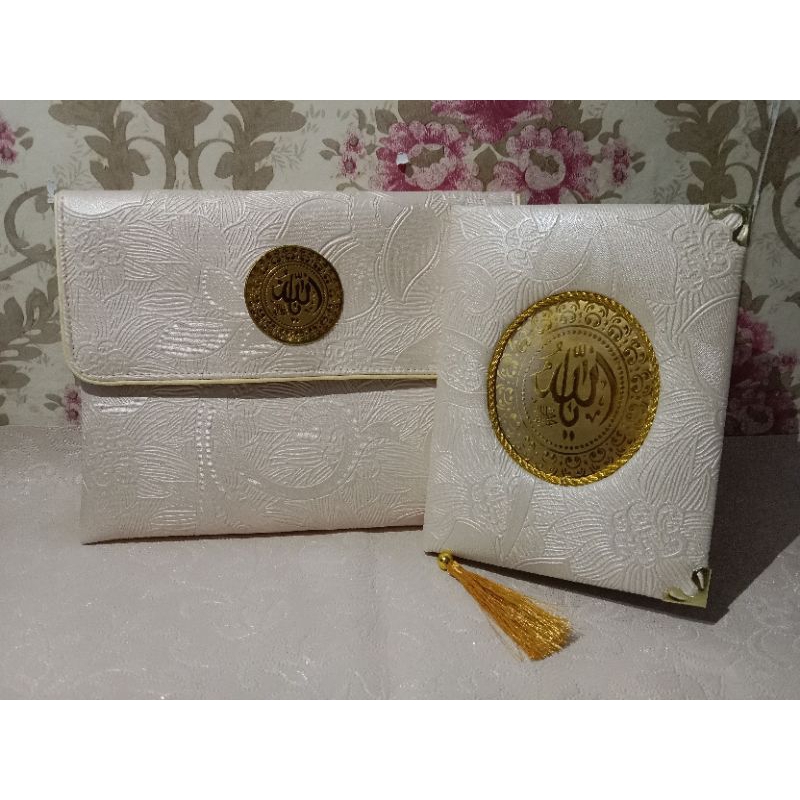 PAKET BUKU YASIN HARD COVER DAN POUCH BERBAHAN KULIT OSCAR