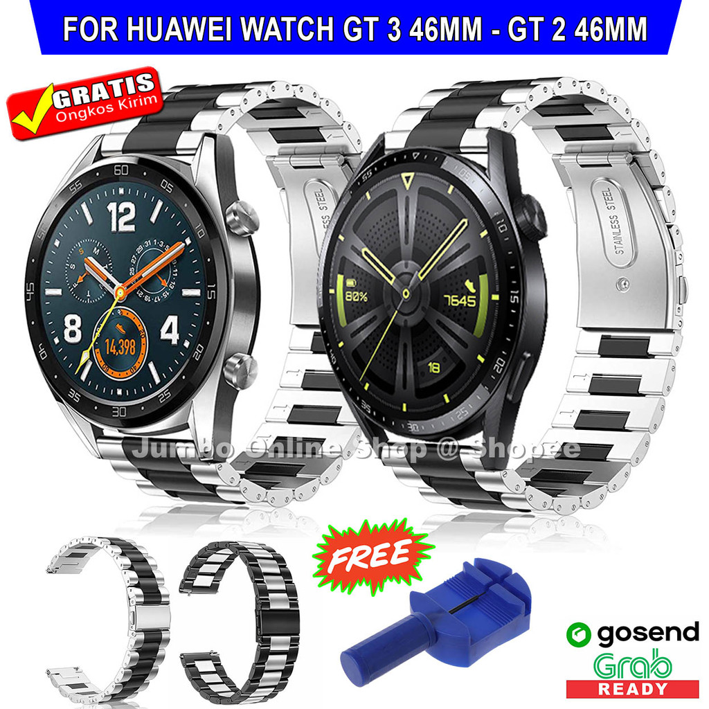 STRAP STAINLESS TALI JAM RANTAI TWOTONE HUAWEI Watch GT 3 46mm Huawei GT 2 GT 46mm
