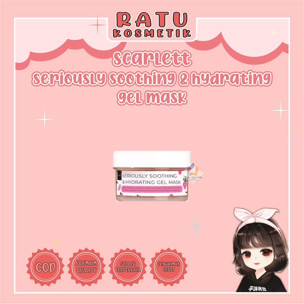 ❤ RATU ❤ Scarlett Whitening Series | Cream Wajah Brightly &amp; Acne | 7X Ceramide | Peeling So Good | Sunscreen | Mask Mugwort &amp; Mask Seriously | C Power | Serum Wajah | Toner | Face Wash