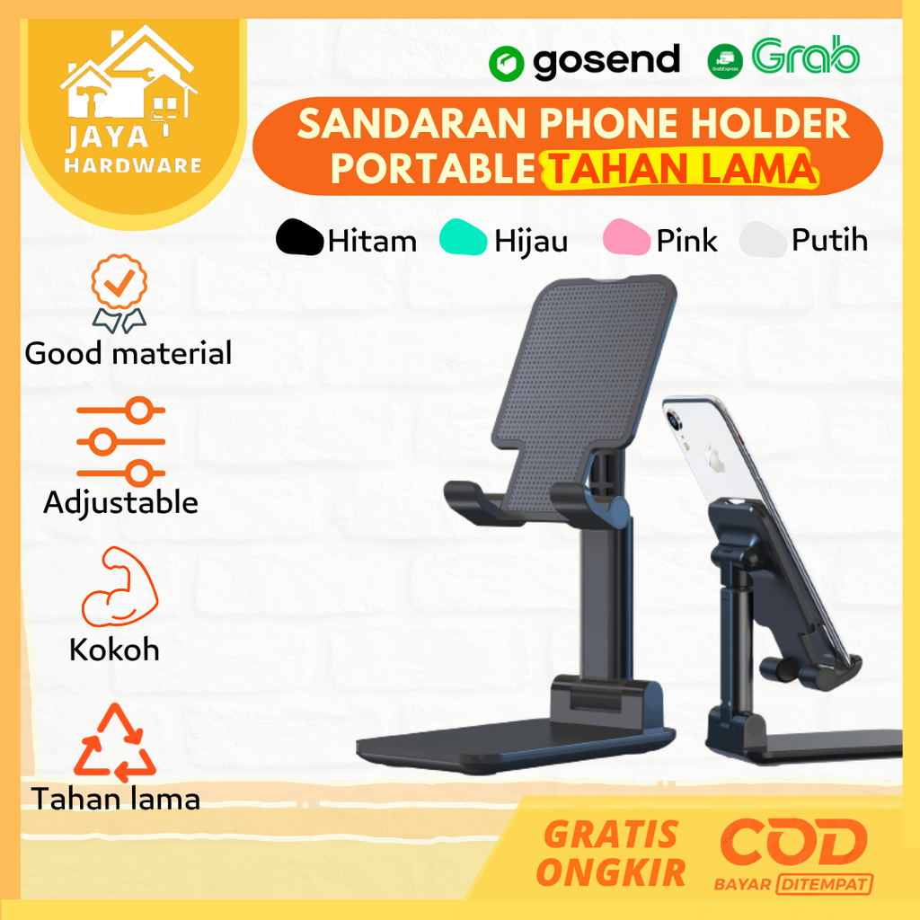 Phone Holder / Stand Holder HP Handphone di Meja HD-23 Model Lipat Folding | Dudukan Tatakan Penyang