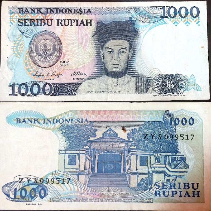 Uang Kertas lama pecahan Rp 1000 Tahun