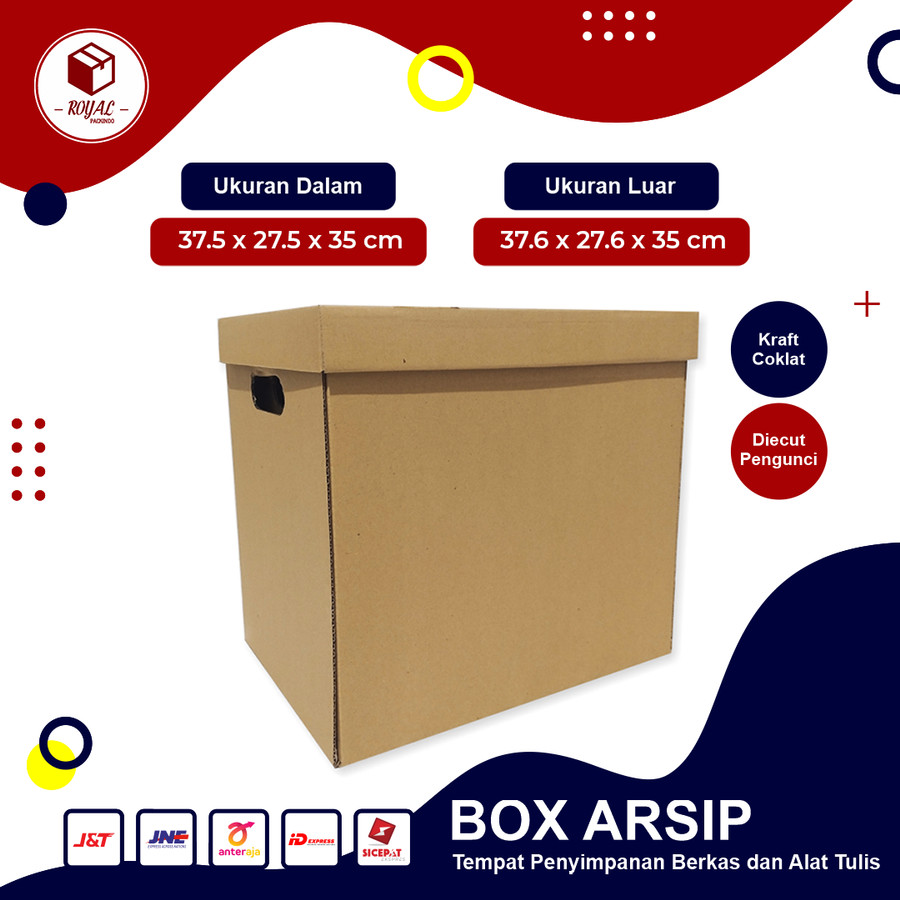 Kardus Box Arsip size 38 x 28 x 35 cm - arsip kantor / arsip bank