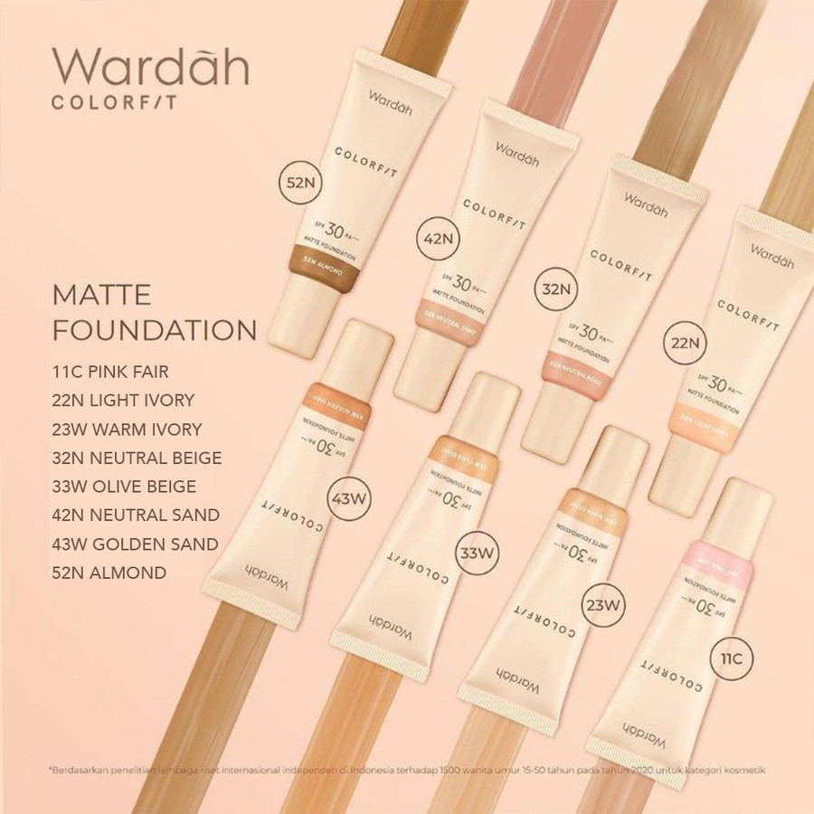 Wardah Colorfit Matte Foundation SPF 30 PA++ 25ml