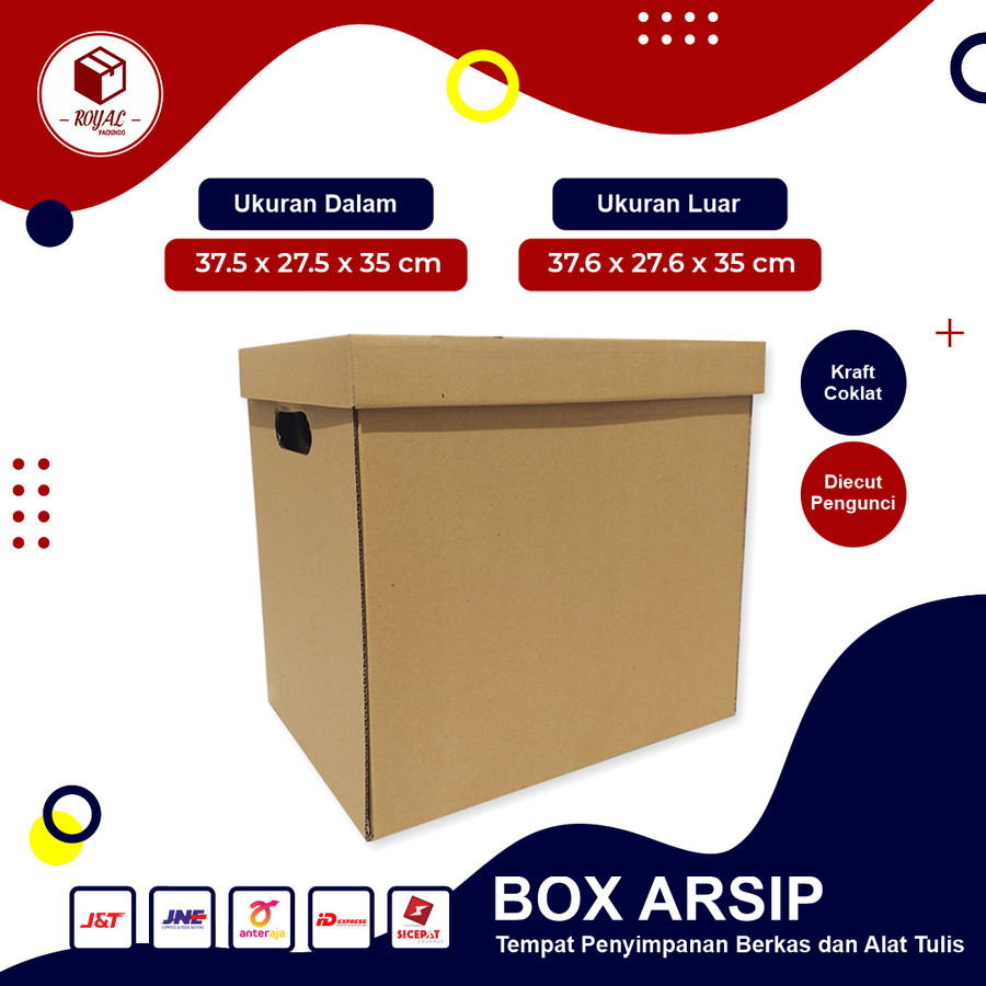 

Kardus Box Arsip size 38 x 28 x 35 cm - arsip kantor / arsip bank