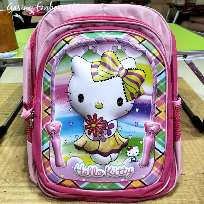 Ransel SD TK Gasing Kids 16 Inc Emboss Batok Karakter Tas Sekolah Besar Anak Perempuan HK Pony Unicorn