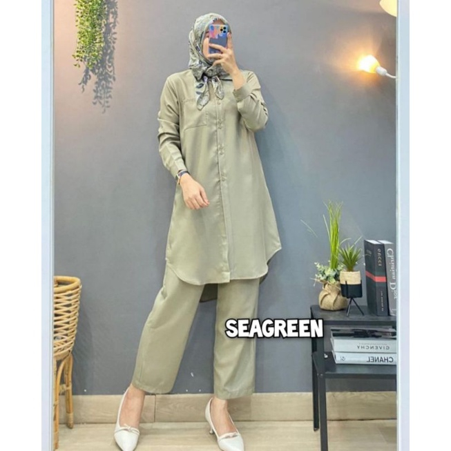 ONE SET RAYON TWILL PREMIUM ADEM LEMBUT TIDAK MENERAWANG SIZE S M L XL XXL SETELAN CELANA WANITA SETCEL CANTIK FASHION MUSLIM MODERN KEKINIAN UKURAN LENGKAP KECIL NORMAL BESAR GEDE JUMBO BIG OVERSIZE LD 92 98 104 110 120 MAX BB 80 BAGUS BERKUALITAS