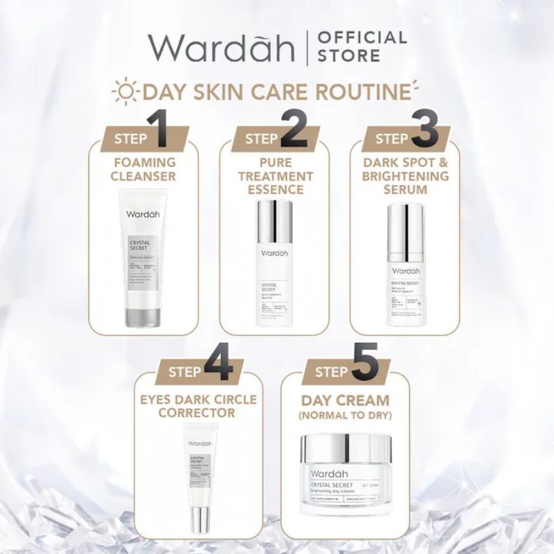 Wardah Crystal Secret Foaming Cleanser With Natural AHA+PHA 100ml | Sabun Cuci Muka