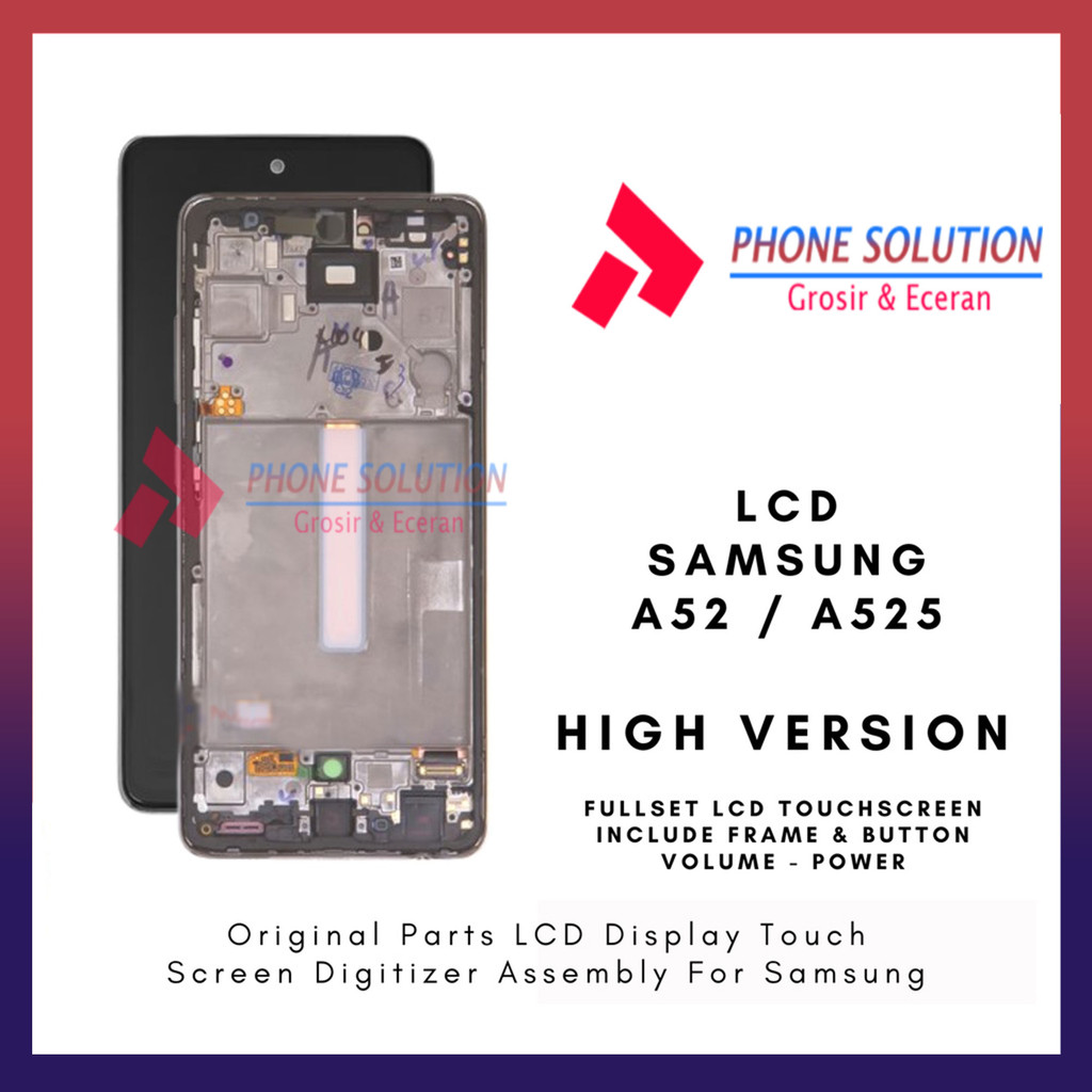 LCD Samsung A52 / A52s Oled Plus Frame Touchscreen // Supplier LCD - Garansi 1 Bulan