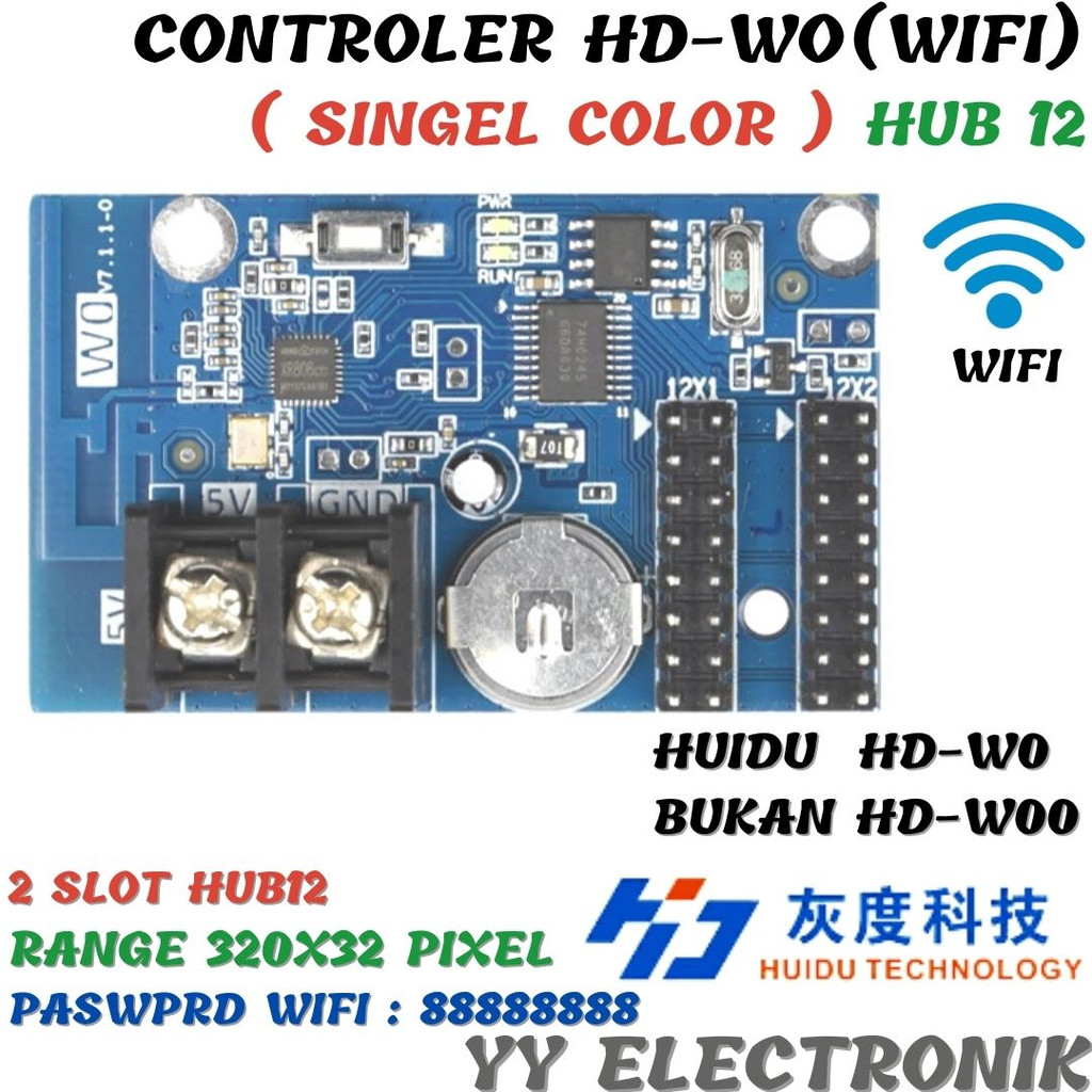 Controller Huidu HD-W0 Wifi Running Text P10