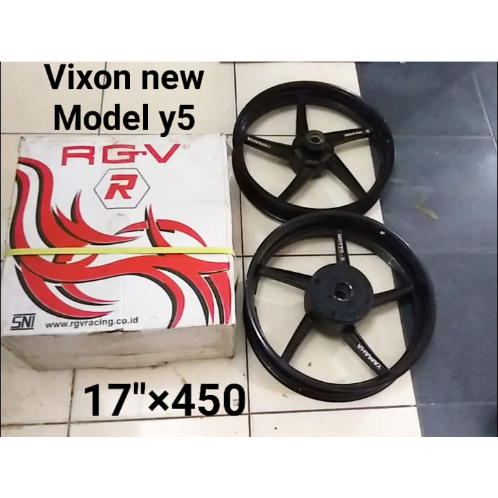 Velg Vixion New Model Y5 Hitam Melayani Ecer an dan Grosir an COD (S&K)