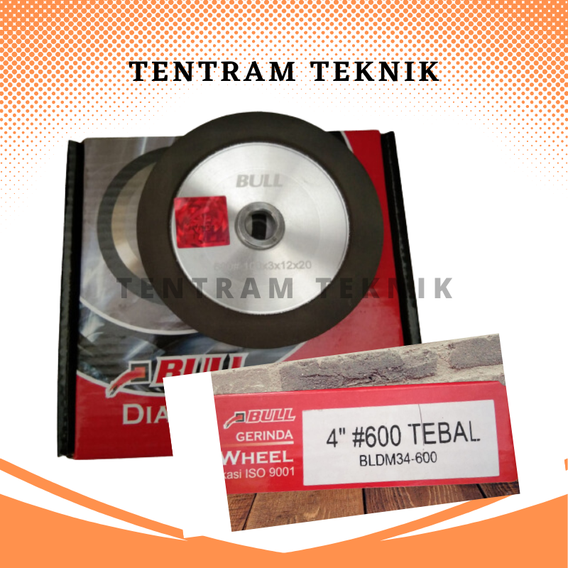 Diamond Asah Red 4x600 (Tebal) Bull / Diamond Asah Tebal 4" Grit 600 / Diamond Asah 4" x 600 Tebal B